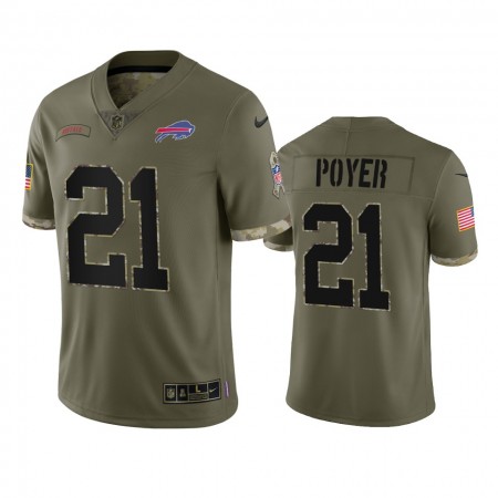 Herren Buffalo Bills Trikot Jordan Poyer 21 2022 Salute To Service Olive